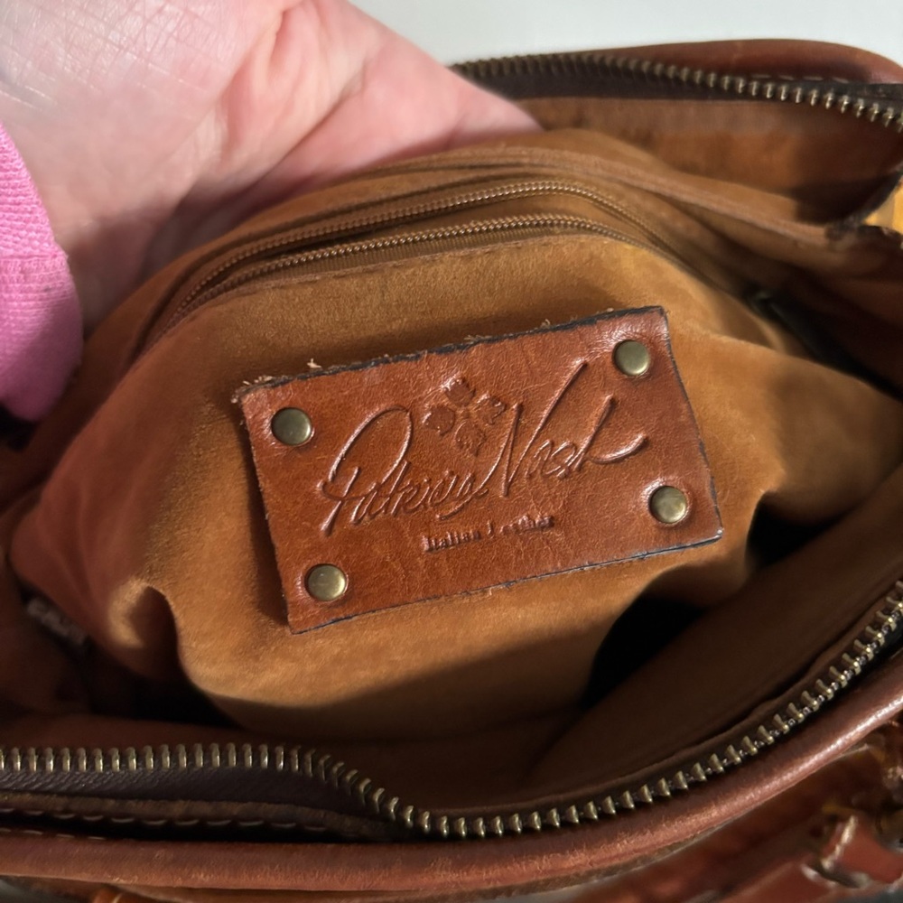 Patricia Nash Tooled Leather Satchel Crossbody Bag - Picture 9 of 12